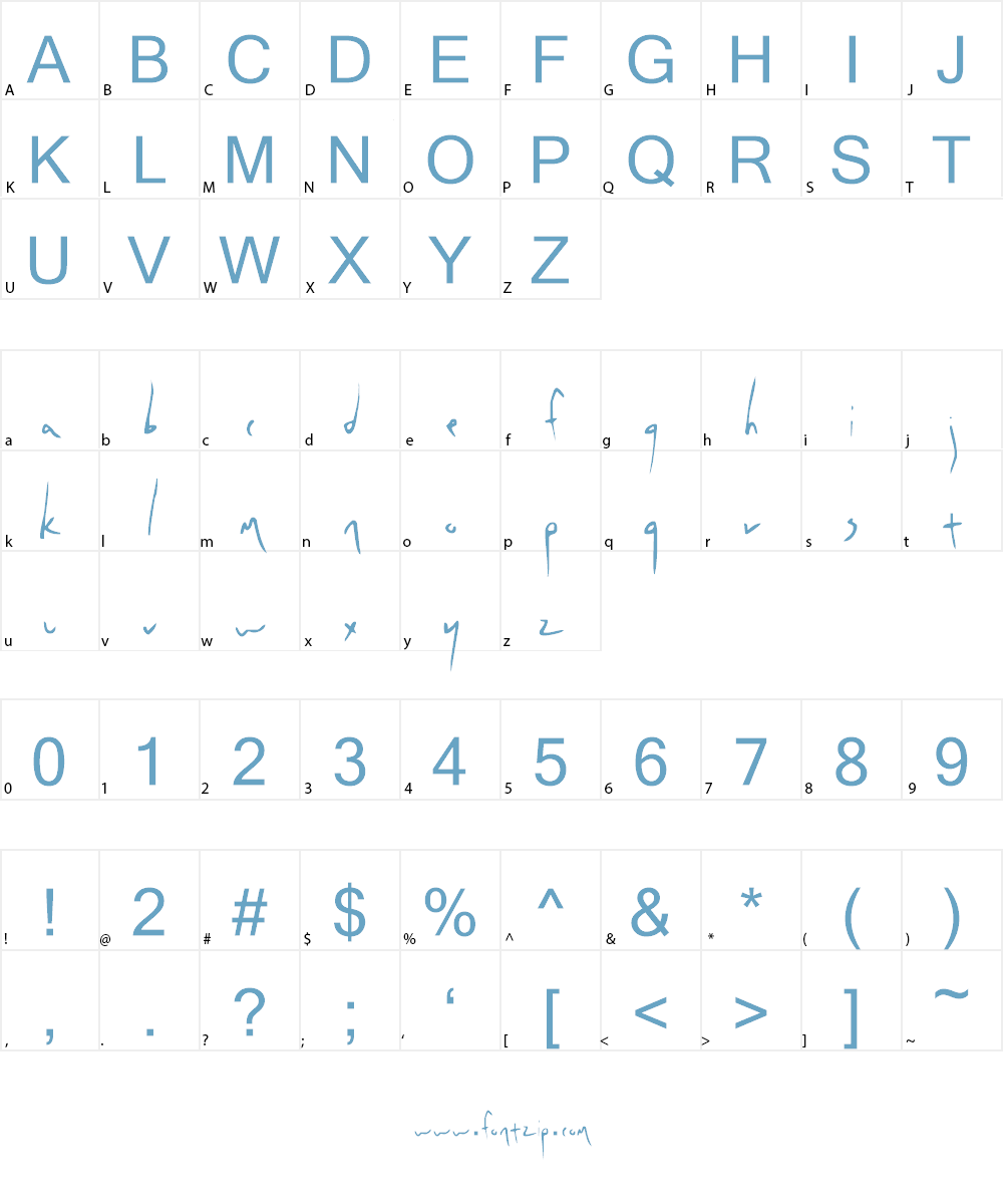Washi Paper Font Character